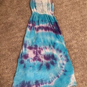 Old Navy Pink and Blue Tie-Dye Top